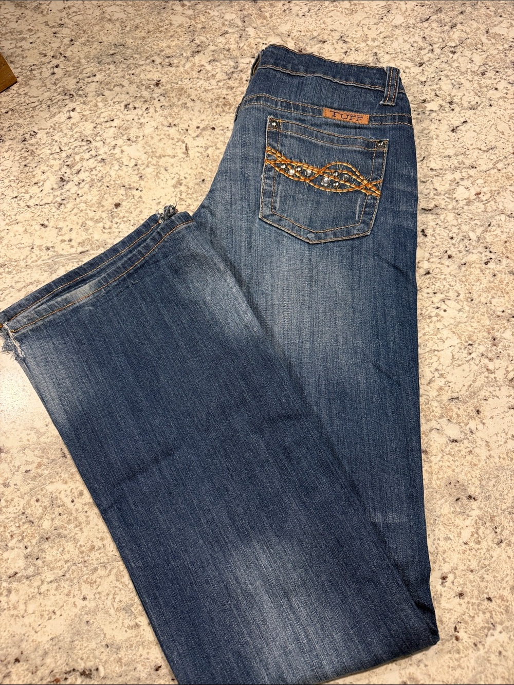 Women’s Blue Embellished Pocket Jeans - cowgirl TUFF